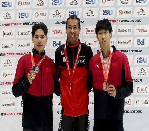 短道速滑世巡赛：刘少昂500米摘银，孙龙摔倒后夺得铜牌